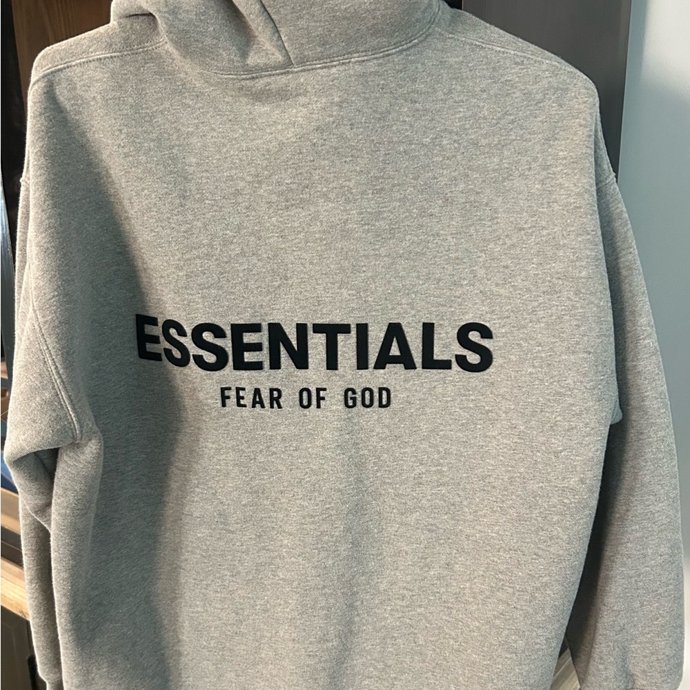 Essentials Fear of God Heather Gray Hoodie